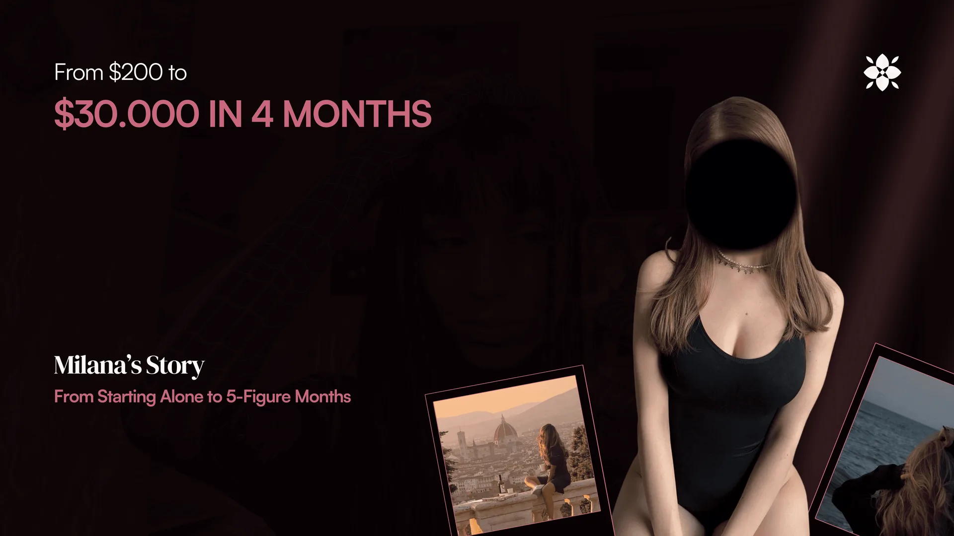 Video-Fallstudie Milana: von 200 $ auf 30.000 $ im Monat in 4 Monaten mit Modellaire